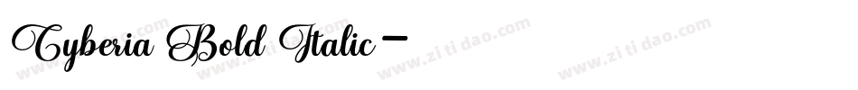 Cyberia Bold Italic字体转换